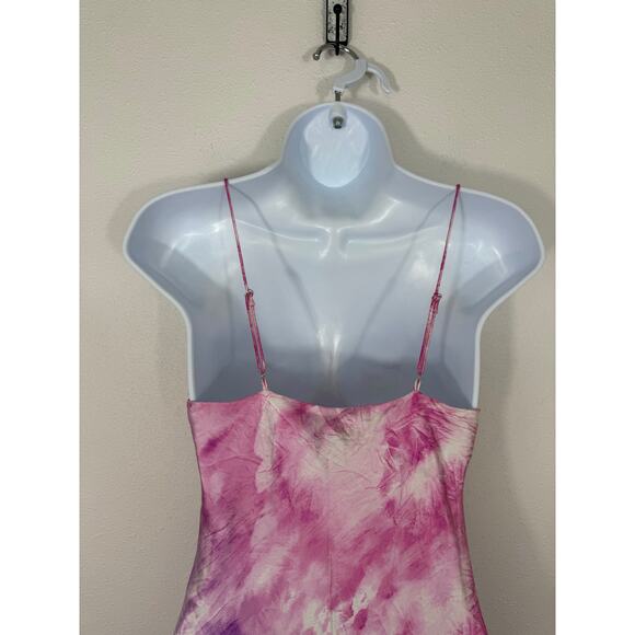 Cami NYC XS Silk Tie Dye Midi Slip Dress Pink Purple - Picture 9 of 9